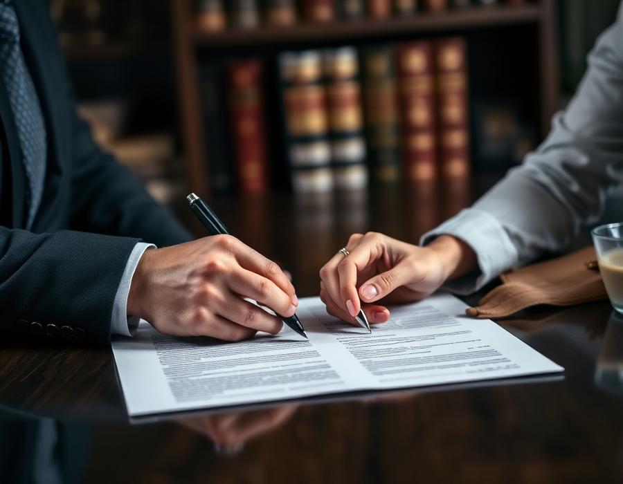 Assinatura de documentos jurídicos